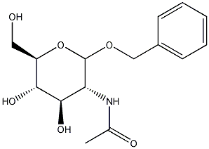 苄基-2-乙酰胺基-2-脱氧-α-D-吡喃葡萄糖苷结构式
