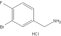 3-溴-4-氟苯甲胺盐酸结构式