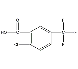 2-氯-5-(三氟甲基)苯甲酸结构式