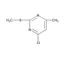 4-氯-6-甲基-2-(甲巯基)嘧啶结构式