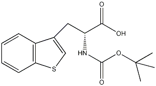 叔丁氧羰基-3-(3-苯并噻吩基)-D-丙氨酸结构式