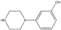 3-(1-哌嗪基)苯酚结构式