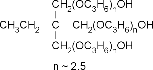 三甲基醇丙烷聚(氧丙烯)三醚结构式