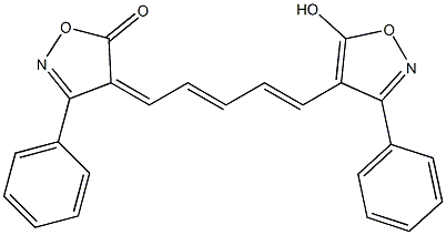 4-[5-(5-羟基-3-苯基-4-异噁唑基)-2,4-戊二烯亚基]-3-苯基-5(4H)-异噻唑酮结构式