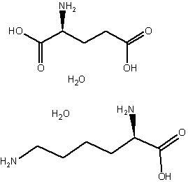L-赖氨酸 L-谷氨酸结构式