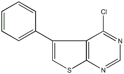 4-氯-5-苯基噻吩并[2,3-d]嘧啶结构式