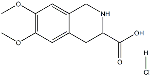 (S)-(−)-6,7-二甲氧基-1,2,3,4-四氢异喹啉-3-羧酸盐酸盐结构式