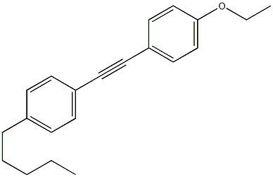 1-戊基-[(4-乙氧苯基)乙炔基]苯结构式