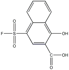 4-氟磺酰基-1-羟基-2-萘甲酸结构式