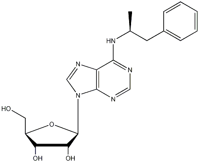 (-)-N6-(2-苯基异丙基)腺苷结构式
