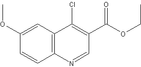4-氯-6-甲氧基喹啉-3-羧酸乙酯结构式