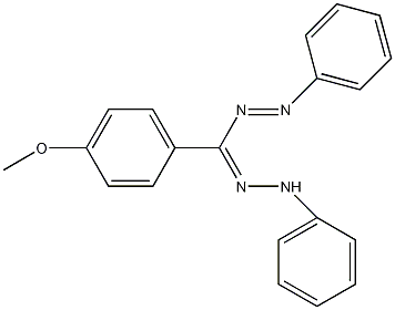 1,5-二苯基-3-(4-甲氧基苯基)甲暨结构式