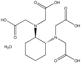 反-1,2-二氨基环己烷-N,N,N',N'-四乙酸单水化合物结构式