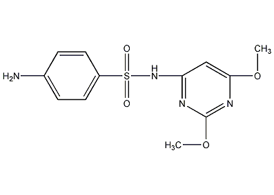 磺胺二甲基哒嗪结构式