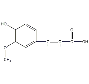 4-羟基-3-甲氧基肉桂酸结构式