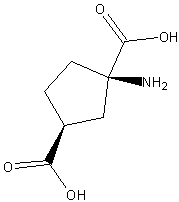 (1R,3R)-1-氨基环戊烷-1,3-二羧酸结构式