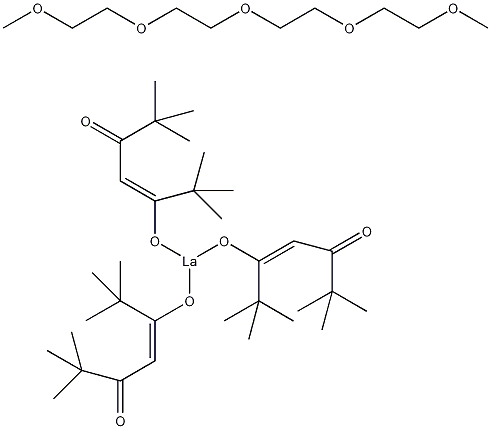 Tris(2,2,6,6-tetramethyl-3,5-heptanedionato)lanthanum(III) tetraglyme adduct结构式