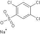 2,4,5-三氯苯磺酸钠结构式