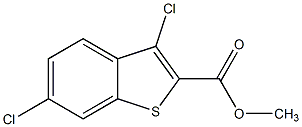 3,6-二氯苯并[b]噻吩-2-羧酸酯甲酯结构式