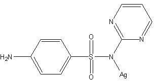 磺胺嘧啶银结构式