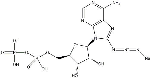 8-叠氮酰苷-5'-二磷酸钠结构式