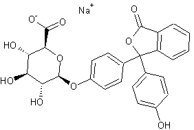苯酚-β-D-葡萄糖醛酸钠结构式