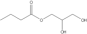 1-丁酸甘油酯结构式