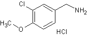 3-氯-4-甲氧基苄胺盐酸结构式