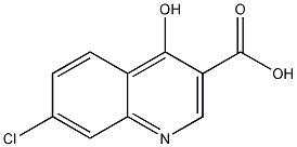 7-氯-4-羟基-3-喹啉羧酸结构式