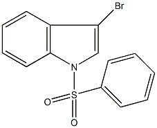 3-溴-(1-苯磺酰)吲哚结构式