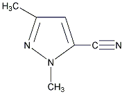 1,3-二甲基-5-氰基-1H-吡唑结构式