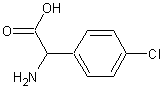 DL-对氯苯甘氨酸结构式