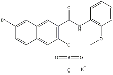 硫酸萘酚AS-BI钾盐结构式