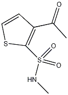 3-乙酰-2-(甲氨基磺酰)噻吩结构式
