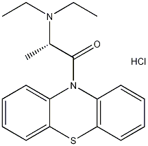 10-(α-二乙氨基丙酰基)吩噻嗪盐酸盐结构式