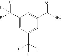 3,5-双(三氟乙基)苯甲酰胺结构式