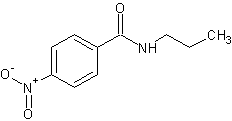 4-硝基-N-丙基苯甲酰胺结构式