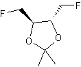 (+)-2,3-O-异丙基二烯-2,3-二羟基-1,4-二氟丁烷结构式