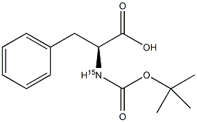 N-(叔丁氧基羰基)-L-苯丙氨酸-15N结构式