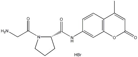 甘氨酰-脯氨酸-7-氨基-4-甲基香豆素氢溴酸盐结构式