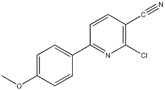 2-氯-3-氰基-6-(4-甲氧基苯基)吡啶结构式
