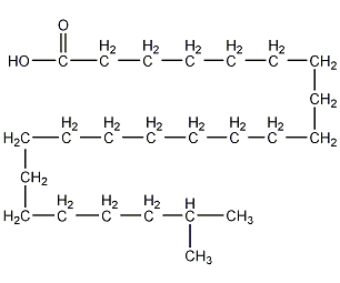 22-甲基二十三(烷)酸结构式