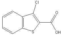 3-氯苯并[b]噻吩-2-羧酸结构式