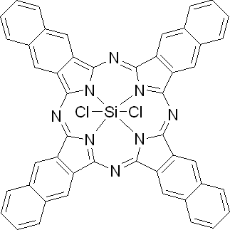 二氯化硅2,3-萘醛菁结构式
