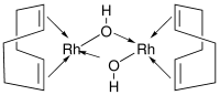 二聚氯代(环辛二烯)铑结构式
