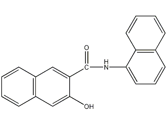 3-羟基-N-(1-萘基)-2-萘甲酰胺结构式