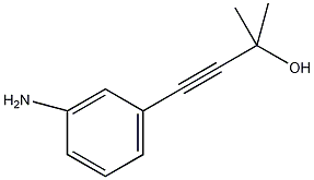 4-(3-氨基苯)-2-甲基-3-丁炔-2-醇结构式