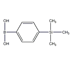 4-(三甲基甲硅烷基)苯基硼酸结构式