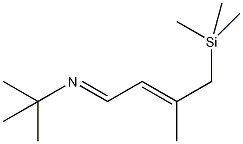 3-三甲基甲硅烷甲基-N-叔丁基巴豆亚胺醛结构式