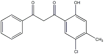 1-(5-氯-2-羟基-4-甲基苯基)-3-苯基-1,3-丙二酮结构式